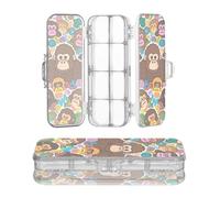 Amooorous Progettato matita trasparente scatola di plastica Gorilla Doodle Art