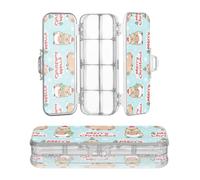 Amooorous Progettato scatola di plastica trasparente Merry Christmas Brown Capybaras