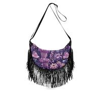 Amooorous Purple Kingdom, piccola borsa a tracolla da donna, con tracolla regolabile, di medie dimensioni, borsa a tracolla da donna, borsa a tracolla media con (prop2)