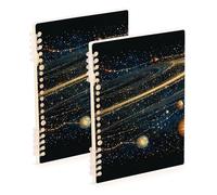 Amooorous Quaderno per appunti in formato A5, 21,1 x 14,5 cm, robusto materiale scolastico per università, 60 fogli per lavoro e onfezione da 2