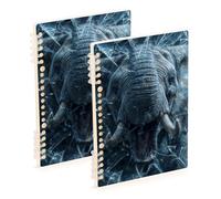 Amooorous Quaderno scolastico formato A5 con immagine visiva 3D, 21,1 x 14,5 cm, materiale scolastico robusto per il college, 60 fogli per diario e lista delle cose da fare, confezione da 2