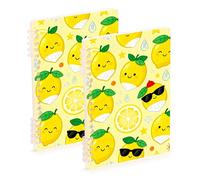 Amooorous Quaderno scolastico in formato A5, 21,1 x 14,5 cm, robusto materiale scolastico per il college, 60 fogli per pianificatori e affari, confezione da 2