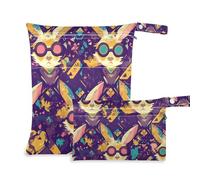 Amooorous Rabbits Doctor - Borsa con cerniera per palestra, confezione da 2 pezzi, per costume da bagno con manici per asilo nido, yoga