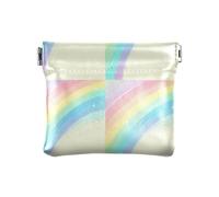 Amooorous Rainbow Bridge - Portamonete da donna in pelle, grazioso organizer per carte di credito e chiavi, per ragazze e donne, Ponte arcobaleno, 1 size