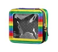 Amooorous Rainbow Pride Flag Lgbt Pride Day Month Parade Lgbtq Community Clear Small Makeup Bag Beauty Bag Trousse Cosmetici per Viaggi, Rainbow Pride Flag LGBT Pride Day Month Parade Comunità LGBTQ,