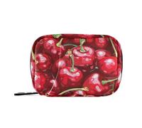 Amooorous Red Cherry - Sacchetti per medicinali da donna con scomparti staccabili, comodo organizer portatile per pillole per borsa