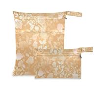 Amooorous Rgold Romantico Rose per San Valentino borse lavabili per bambino 2 Pack essenziale da viaggio per bambino con manici per spiaggia, pannolini per bambini