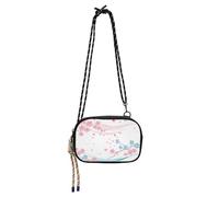 Amooorous Rosa Blu Cherry Blossom Mini Crossbody Borse Moda Uomo con slot per carte di credito Borse a tracolla Data bolsas de mano para mujer