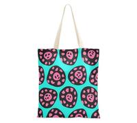 Amooorous Rosa Blu Leopardo Stampa Piccola tela tote bag con manici Tote Bags Bulk Riutilizzabile Shopping Bag per Lavoro Bolsa de lona
