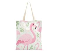 Amooorous Rosa Flamingo Tote bag per le donne borse di tela di tutti i giorni con manici Tote Bags Canvas Tote per Dail Bolsa de lona