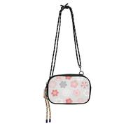 Amooorous Rosa Giapponese Fiori di Ciliegio Piccola Borsa Crossbody Donne Impermeabile con Slot per Carte di Credito Piccole Borse a Tracolla Camminare il cane bolsos negros para mujeres