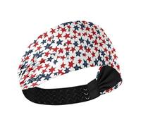 Amooorous Rosso e Blu American Stars Moisture Wicking fascia titolare organizzatore elastico tennis fasce per il sudore per atletica sport atletica sport running bandas para el sudor