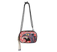 Amooorous Rosso e Grigio Mostro Scacchi Donne Borse Crossbody per gli Uomini Trendy con Slot per Carte di Credito Mini Borsa a Tracolla Avere un pasto bolsos pequenos para mujer