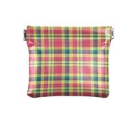 Amooorous Rosso e Verde Natale Plaid Donna Pelle Moneta Cambia Borsa Fancy Portamonete per Uomo Donna Viaggio, Plaid natalizio rosso e verde, 1 size