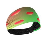 Amooorous Rosso Verde Gradiente Valentine Love no slip atletico fasce elastiche per il trucco Calcio escursionismo bandas para el sudor