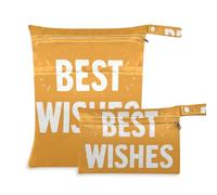 Amooorous Sacchetti bagnati impermeabili a prova di disordine personalizzati 2 Pack sacchetto bagnato per costume da bagno con maniglie per spiaggia, asilo nido