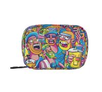 Amooorous Sacchetti colorati per farmaci Strange Friends con scomparti staccabili organizer riutilizzabile per pillole 2 volte al giorno per la borsa
