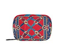 Amooorous Sacchetti della medicina rossa e blu del modello del fiore dell'annata con i compartimenti staccabili dell'organizzatore portatile della pillola di 7 giorni