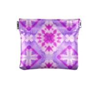 Amooorous Sacchetti di cuoio della moneta delle donne della tintura della tie-viola rosa sacchetti di organizzazione sveglio per le donne, Tie-dye rosa-viola, 1 size