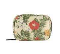 Amooorous Sacchetti per medicinali da donna con scomparti staccabili attaccabili organizer portatile per pillole per borsa, piante tropicali frutti, 1 size