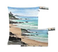 Amooorous Sacchetto impermeabile cinese della pittura dell'inchiostro della spiaggia per la palestra 2 Pack sacchetto bagnato per il costume da bagno con maniglie per il bagno, yoga