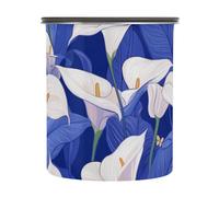 Amooorous Safari Calla Lily Royal Blue Progettato Contenitori per alimenti secchi Contenitore in acciaio inox con guarnizione contenitore impilabile a pulsante contenitori per cereali