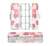 Amooorous Scatola di plastica progettata per matite Cartoon Cute Pearl Red