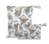 Amooorous Sea Snail - Sacchetti lavabili piccoli, confezione da 2 pezzi essenziali da viaggio per volare con manici per piscina, pannolini per bambini