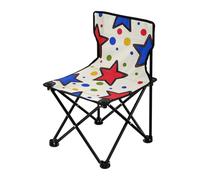 Amooorous Sedia da campeggio pieghevole ultraleggera con stelle blu colorate blu a pois blu sedia pieghevole ultraleggera borsa per il trasporto inclusa per pesca sul ghiaccio indoor