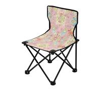 Amooorous Sedie da campeggio compatte in stile boho, color pesca pastello, per adulti, ultra leggera, portatile, per attendere, in linea, include borsa per il trasporto, per pesca sul ghiaccio e