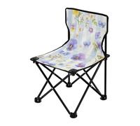 Amooorous Sedie da campeggio pieghevoli e resistenti, leggere, con fiori viola, con borsa per il trasporto inclusa, per pesca sul ghiaccio