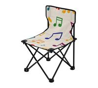 Amooorous Sedie da campeggio pieghevoli per adulti, con simbolo musicale in stile cartone animato, per adulti, ultra leggera, con borsa per il trasporto, per prato e interni