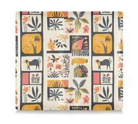 Amooorous Semplice figura stilizzata di piante tropicali in pelle auto registrazione e assicurazione titolare carta prefetto auto essenziale portafoglio per patente di guida, carte e documenti