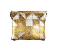 Amooorous Sfondo bianco con una scacchiera a forma di oro Piccolo portamonete in pelle da donna carino portamonete per donne ragazze, Sfondo bianco con scacchiera a forma di oro, 1 size