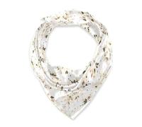 Amooorous Sfondo bianco Fiori Piazza testa di seta sciarpa hijab funky sciarpa di seta per le donne collo per la sera chales para mujer