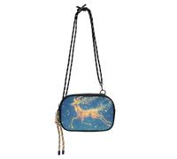 Amooorous Shining Golden Flying Deer Cross Body Borsa per le Donne di Bellezza con Tracolla Regolabile Piccole Borse a Tracolla Go shopping bolsos de marca para mujer