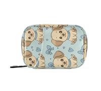 Amooorous Simpatico cane cartone animato con fiocco borsa medicina da viaggio con scomparti staccabili attaccabile portapillole da viaggio per borsa