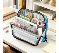 Amooorous Simpatico cartone animato blu ippopotamo astuccio grande capacità penna borsa carino cancelleria matita caso per studenti universitari materiali scuola media escolares para nina