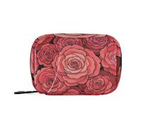Amooorous Simpatico sacchetto di pronto soccorso con fiori e rose con scomparti staccabili, comodo organizer per pillole 2 volte al giorno per borsa