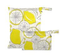 Amooorous Sketch Lemon Yellow Summer - Borsa per vestiti da palestra con cerniera, confezione da 2 pezzi, articoli essenziali con manici per yoga, yoga