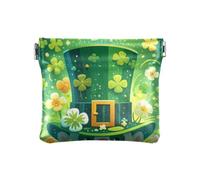 Amooorous St.patrick - Portamonete da donna in pelle con motivo cartone animato verde, impermeabile, portamonete da donna, St.patrick verde Cartoon nana verde, 1 size