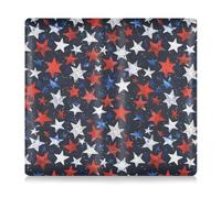 Amooorous Starsindependence Day - Porta carte di credito in pelle sintetica per auto, colore: rosso, bianco e blu, perfetto per carte, documenti essenziali, patente di guida, stelle rosse, bianche e