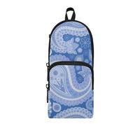 Amooorous Stile etnico Paisley Fiore di Anacardi Tatuaggio Nylon 3 Scomparti Portapenne Astuccio Scuola per Bambini Forniture scolastiche 1600ml