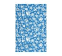 Amooorous Strofinacci natalizi blu e bianchi con fiocchi di neve per cucina, in microfibra, strofinacci da cucina in spugna, ad asciugatura rapida, 71 x 45,7 cm, set da 4