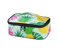 Amooorous Summer Ananas Palm Leaf Blue Cooler Bags isolato (longword) Lunch Box per riutilizzabile lonchera termica para el Trabajo