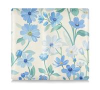 Amooorous Summer Fresh Blue Daisies Premium Leather Car Registration and Assicurazione Holder Vehicle Glove Box per documenti, carte, patente