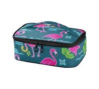 Amooorous Summer Neon Flamingo Coconut Tree Blue Soft Liner Lunch Bags (longword) Uomo Lunch Box per Viaggi lonchera para Hombre de Trabajo