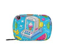 Amooorous Summer Ocean Fruit Ice Cream Cartoon Blue Medicine Bag Organizer con Scomparti staccabili attaccabile scatola medicina organizzatore per borsa