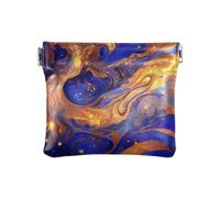 Amooorous Surrealism A Vast River Of Blue and Gold Stars Borsa da donna in pelle portamonete carino borsa per il trucco borsa per il cambio borsa per ragazze signore, surrealismo Un vasto fiume di