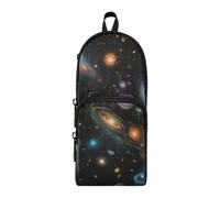 Amooorous Surrealismo Colorato Pianeta Cosmico Nylon 3 Scomparti Matite Borse Per La Scuola Grande Capacità Astuccio Organizzatore Cancelleria Organizzatore per Adolescenti Ufficio 1600ml